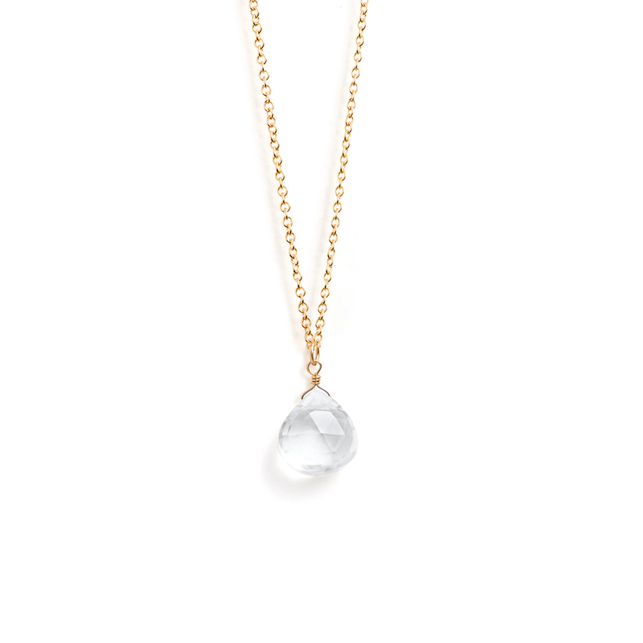 April Quartz Birthstone Pendant Necklace - Image 3