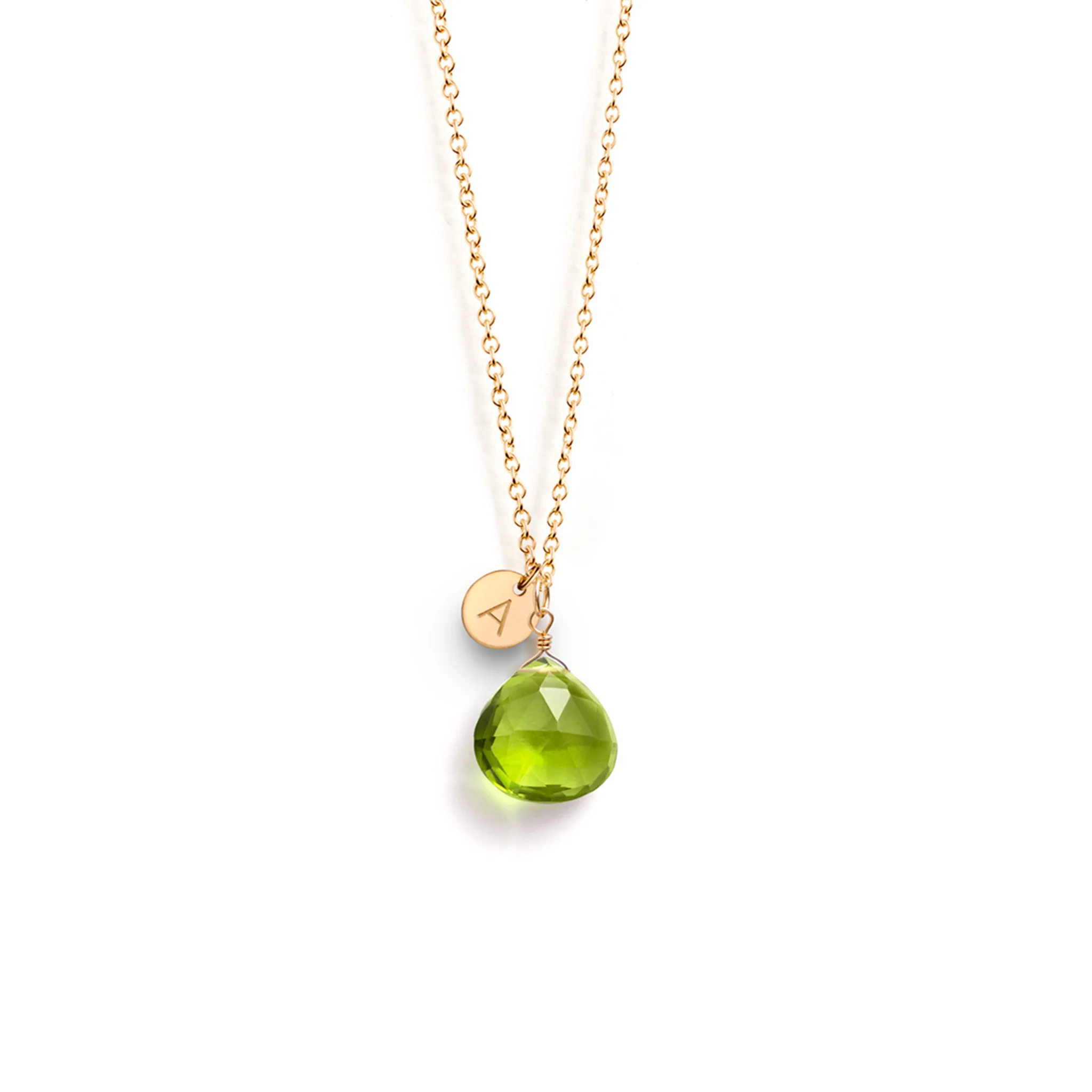 August Peridot Birthstone Pendant Necklace - Image 6