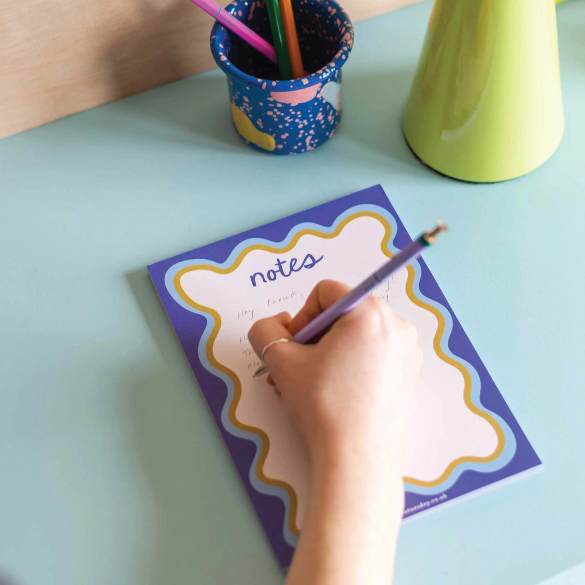 Good Tuesday Blue Wavy A5 Notepad - Image 3