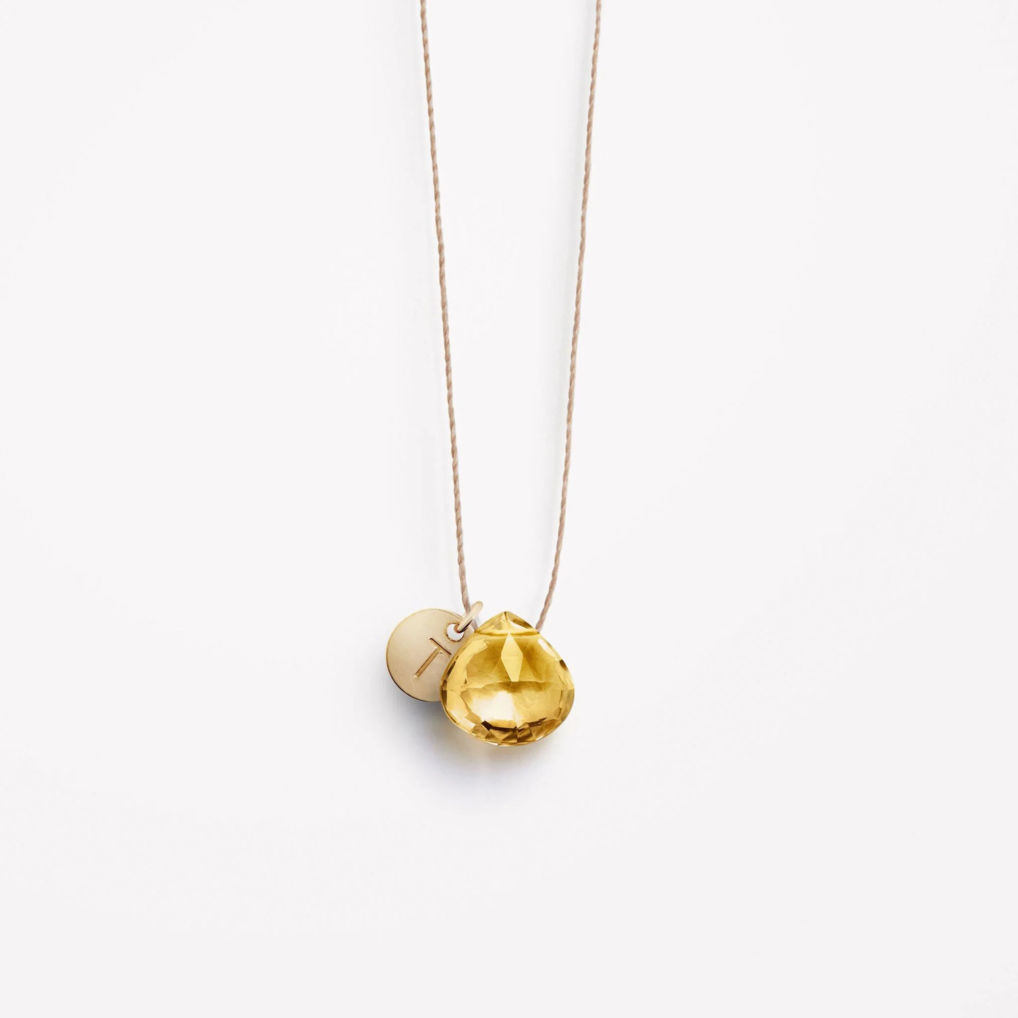Citrine Fine Cord Necklace - Image 3