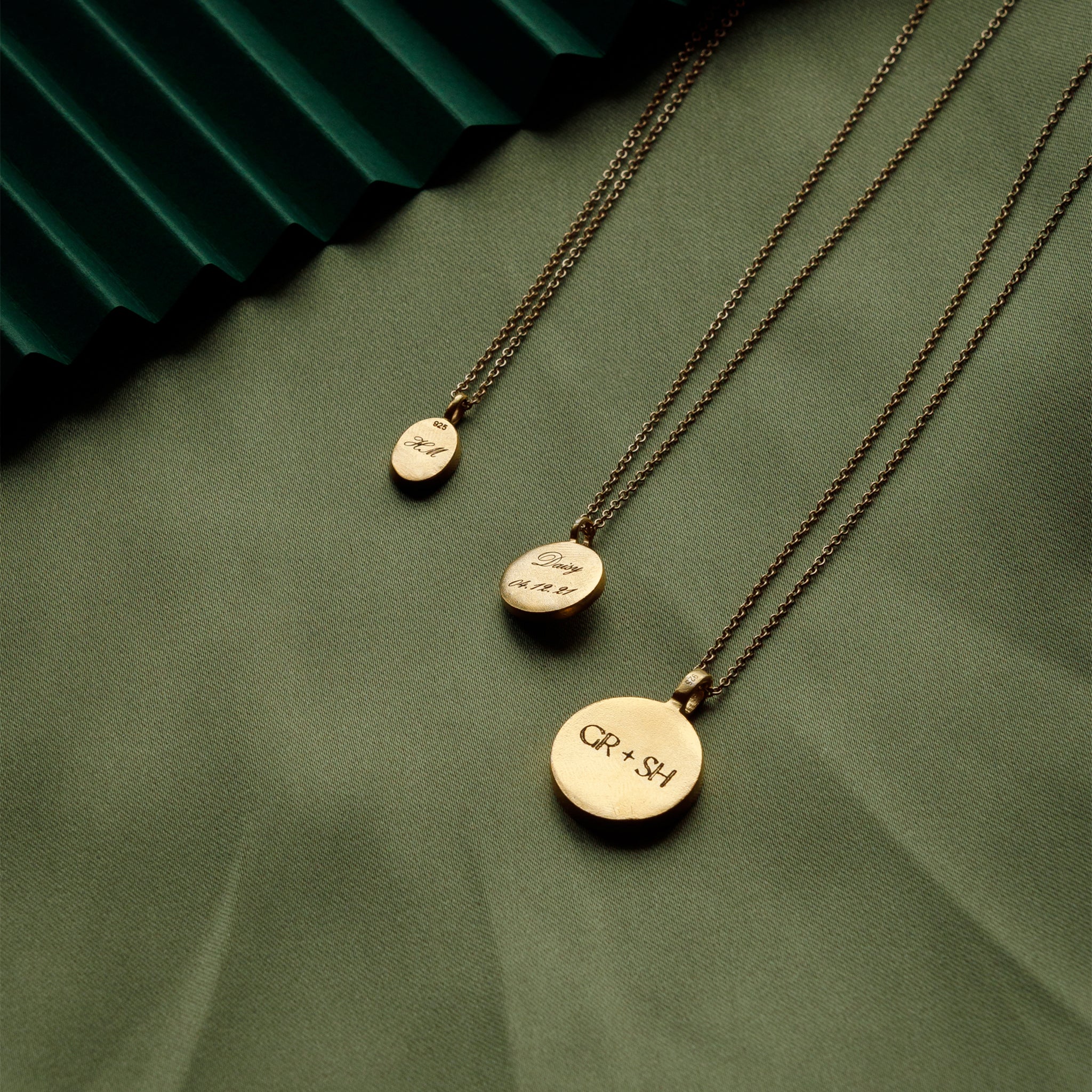 Engravable December Turquoise Mini Sundial Birthstone Necklace - Image 3