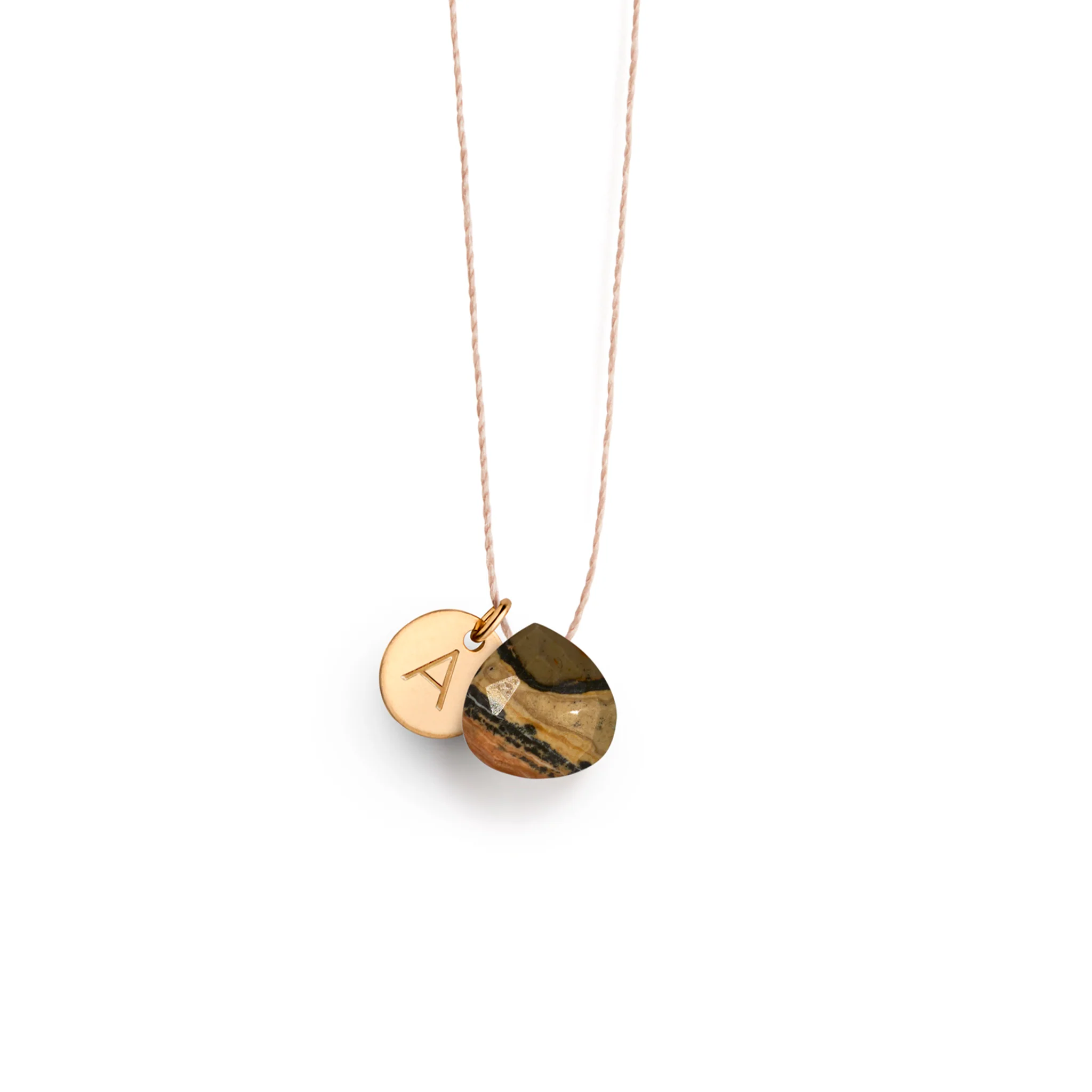 Leopard Jasper Fine Cord Necklace - Image 9