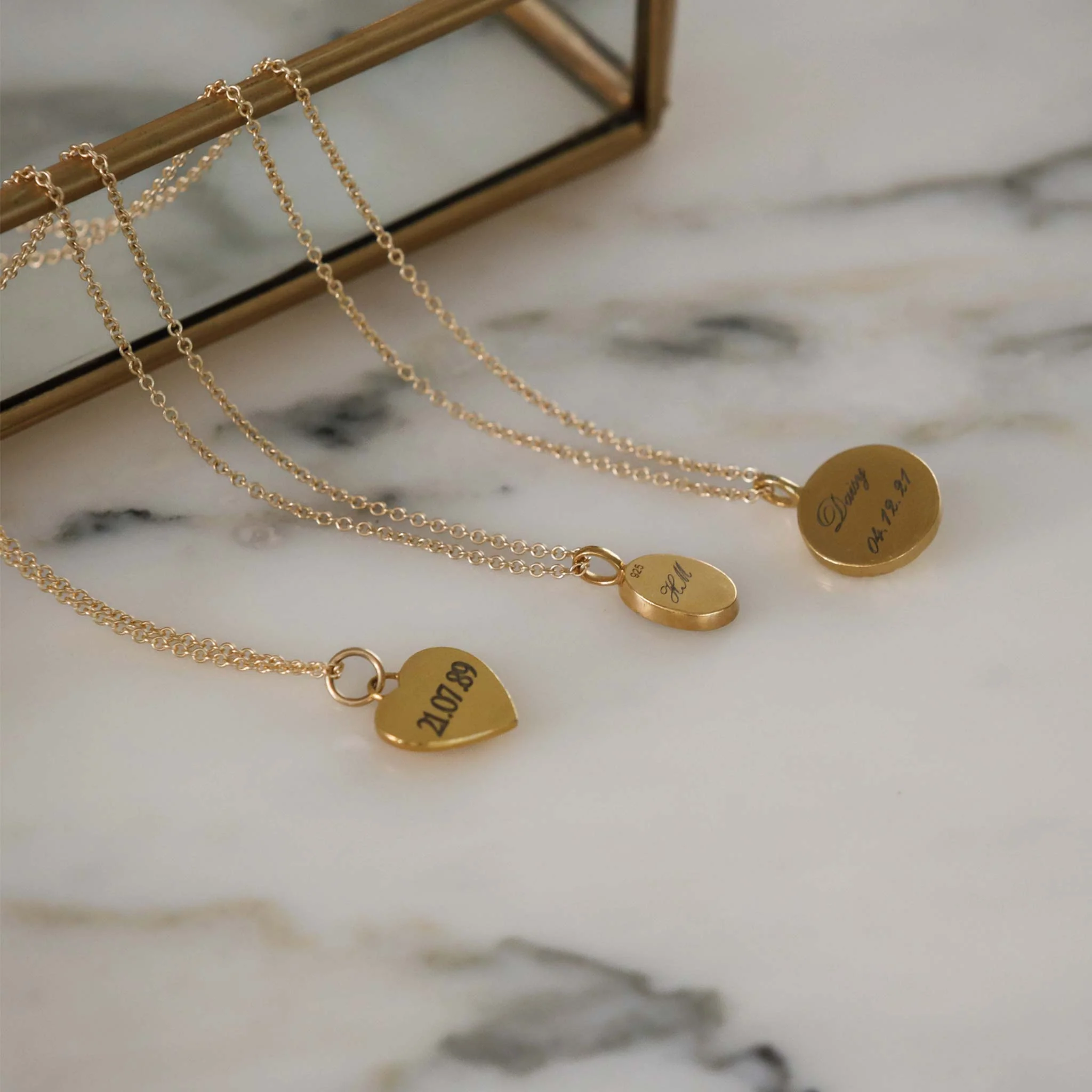 Engravable Mother of Pearl Cheval Necklace - Image 6