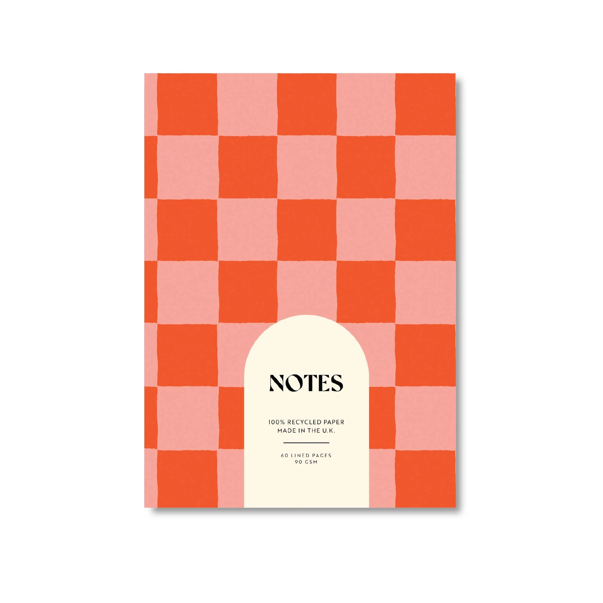 Good Tuesday Peach and Cherry Check A5 Lined Notebook - Image 5