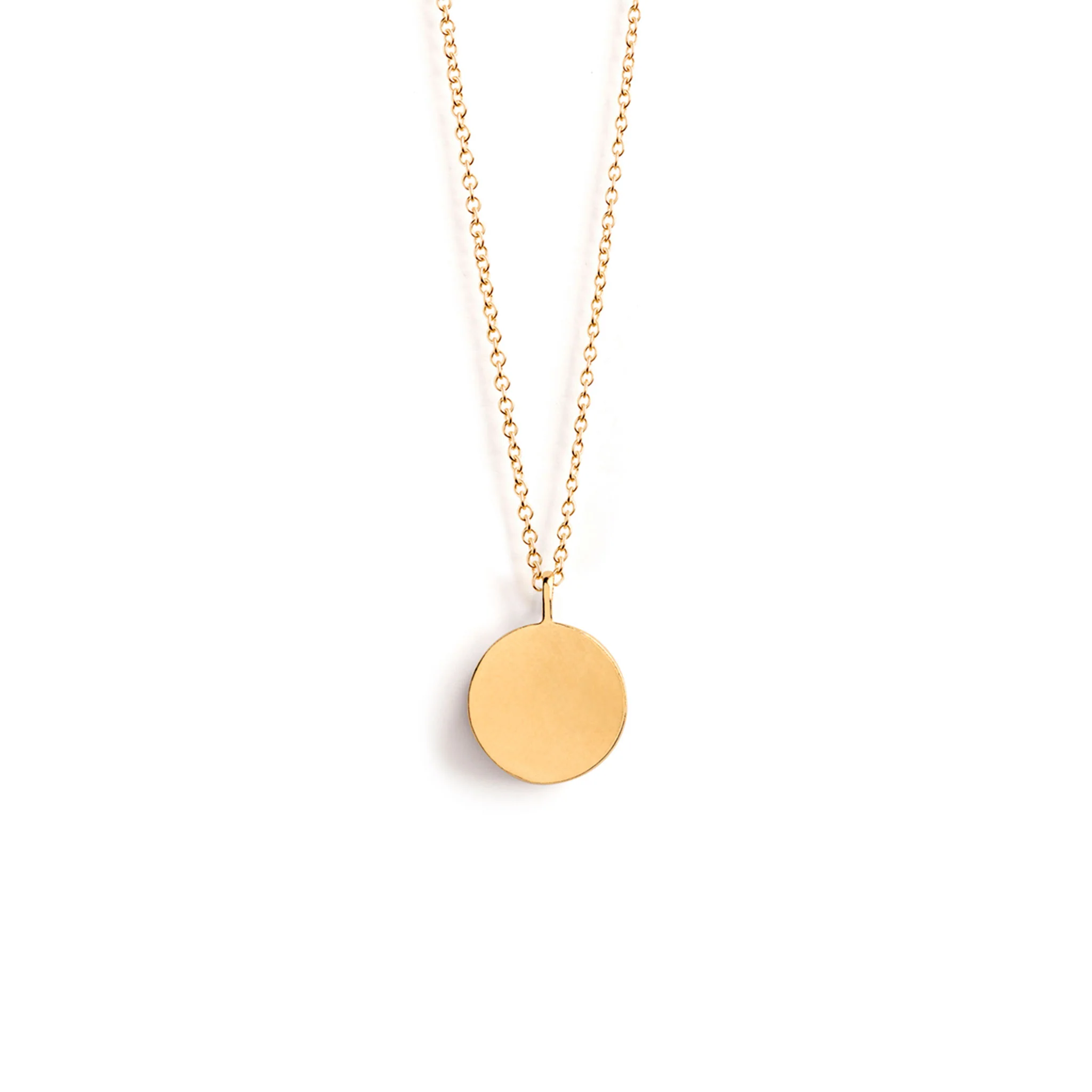 Engravable April Quartz Mini Sundial Birthstone Necklace - Image 6